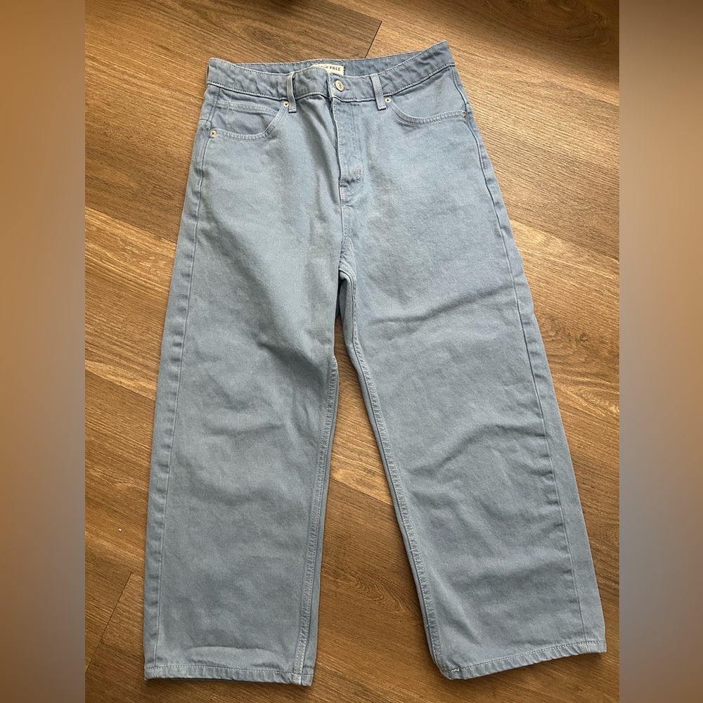 Free People Denim Blue Wide Leg Jeans